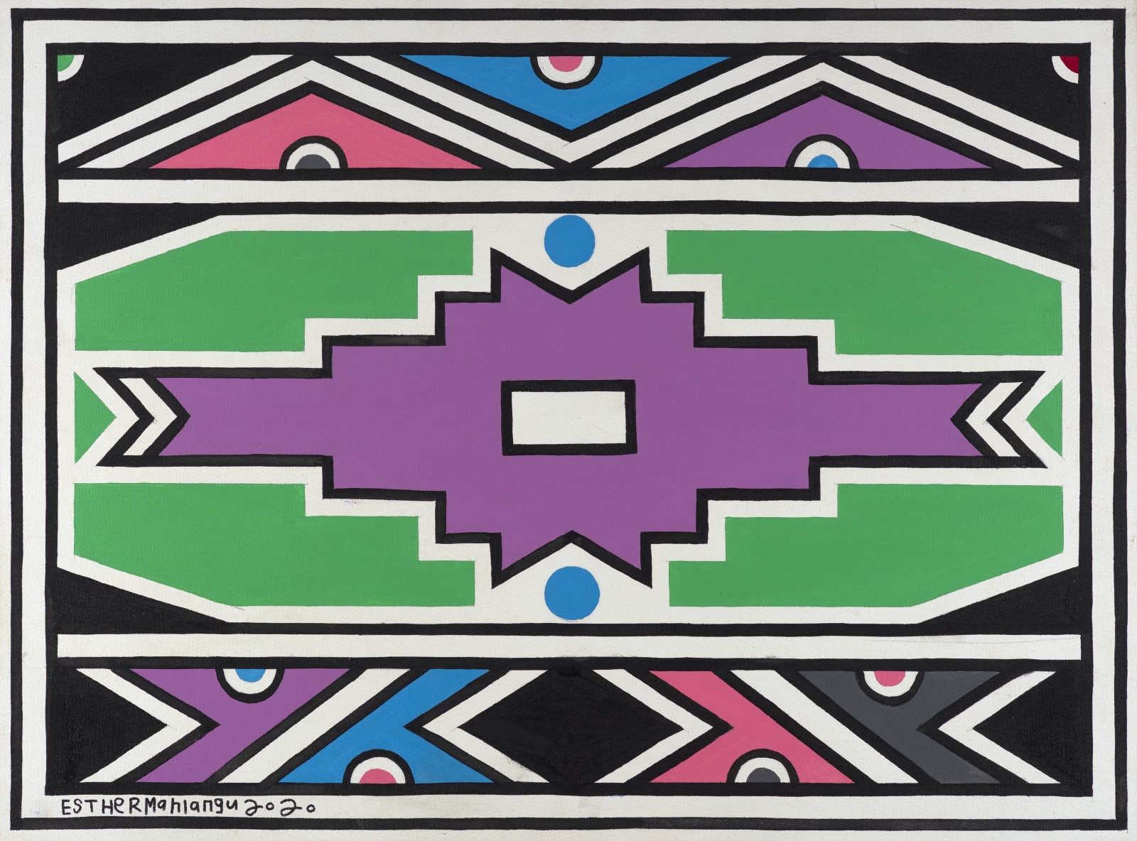 Esther Mahlangu, Ndebele Abstract , 2020