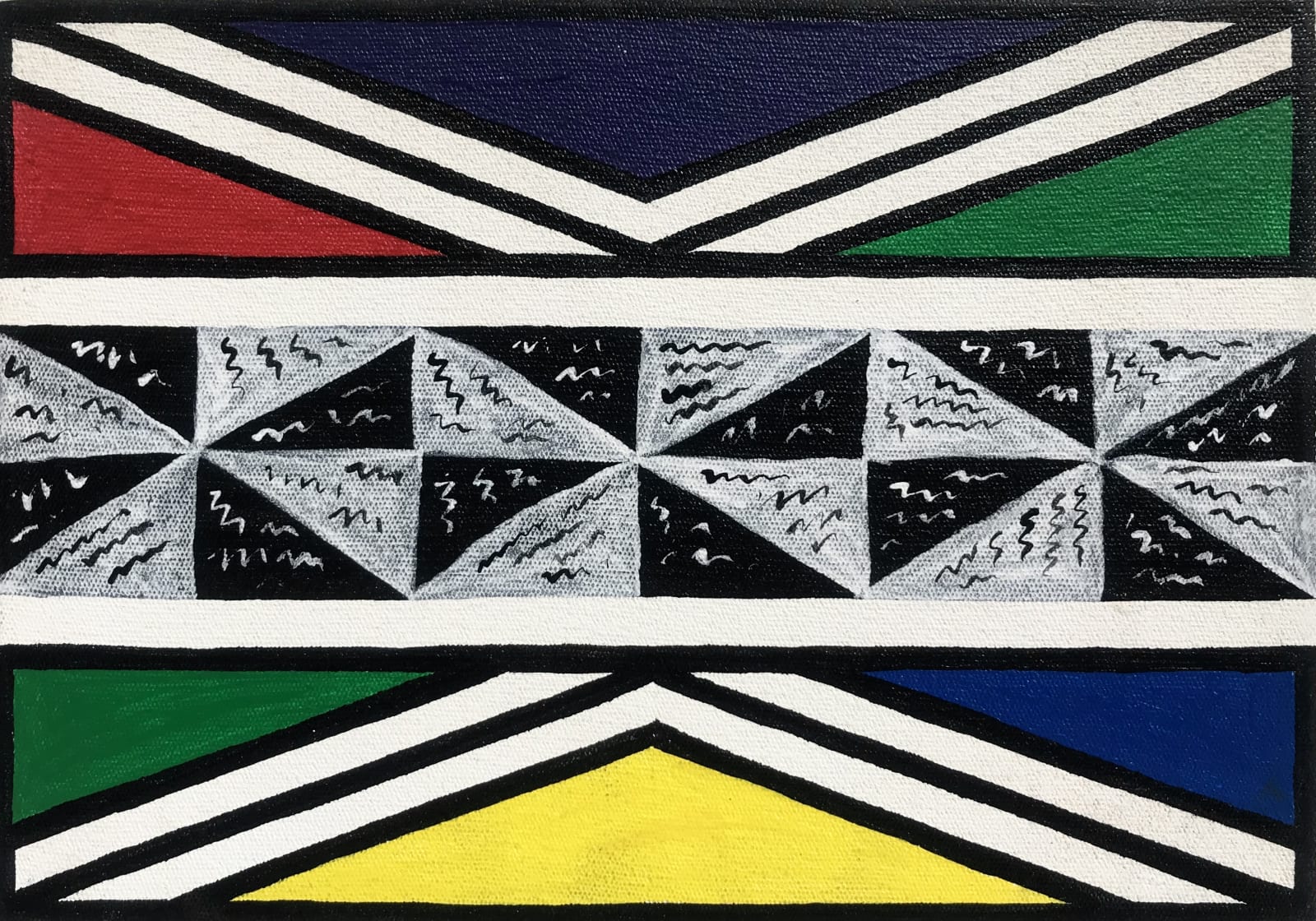 Esther Mahlangu , Ndebele Abstract , 2019