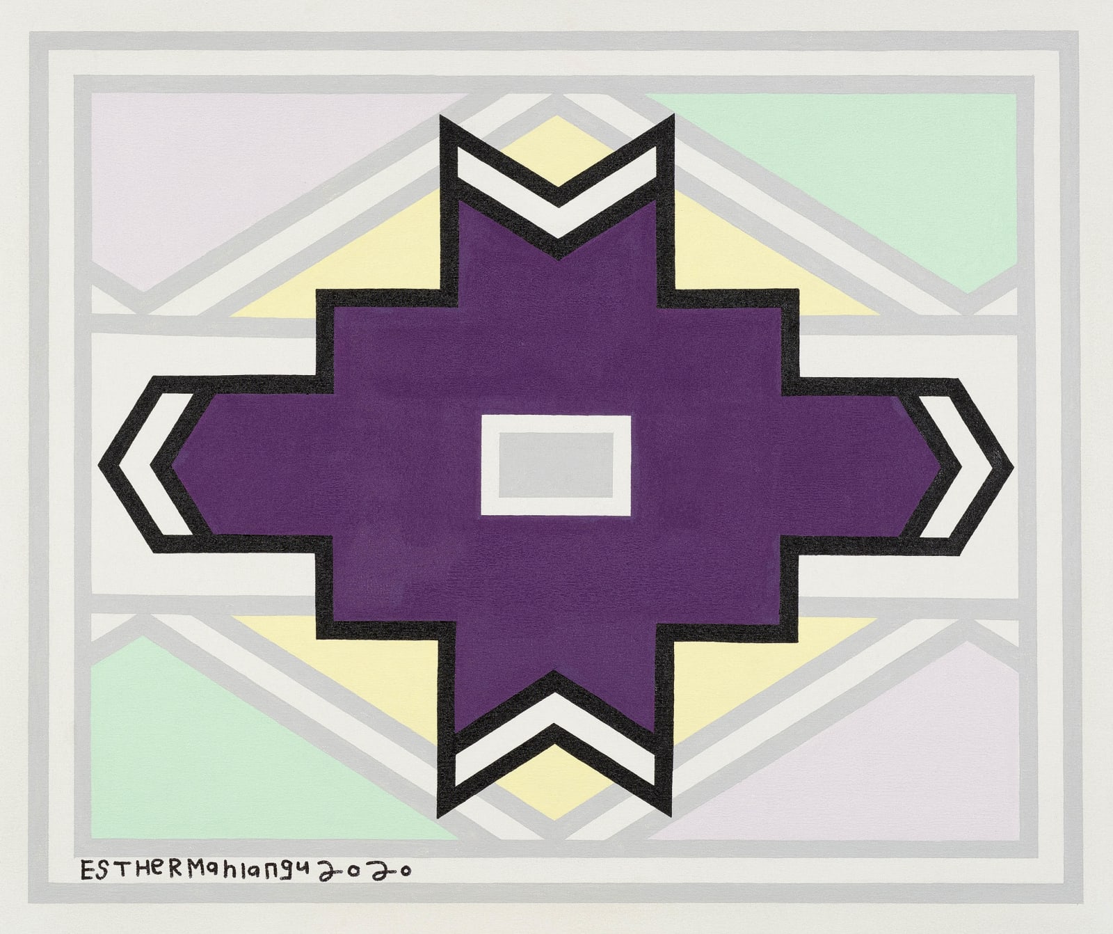 Esther Mahlangu , Ndebele Abstract , 2020