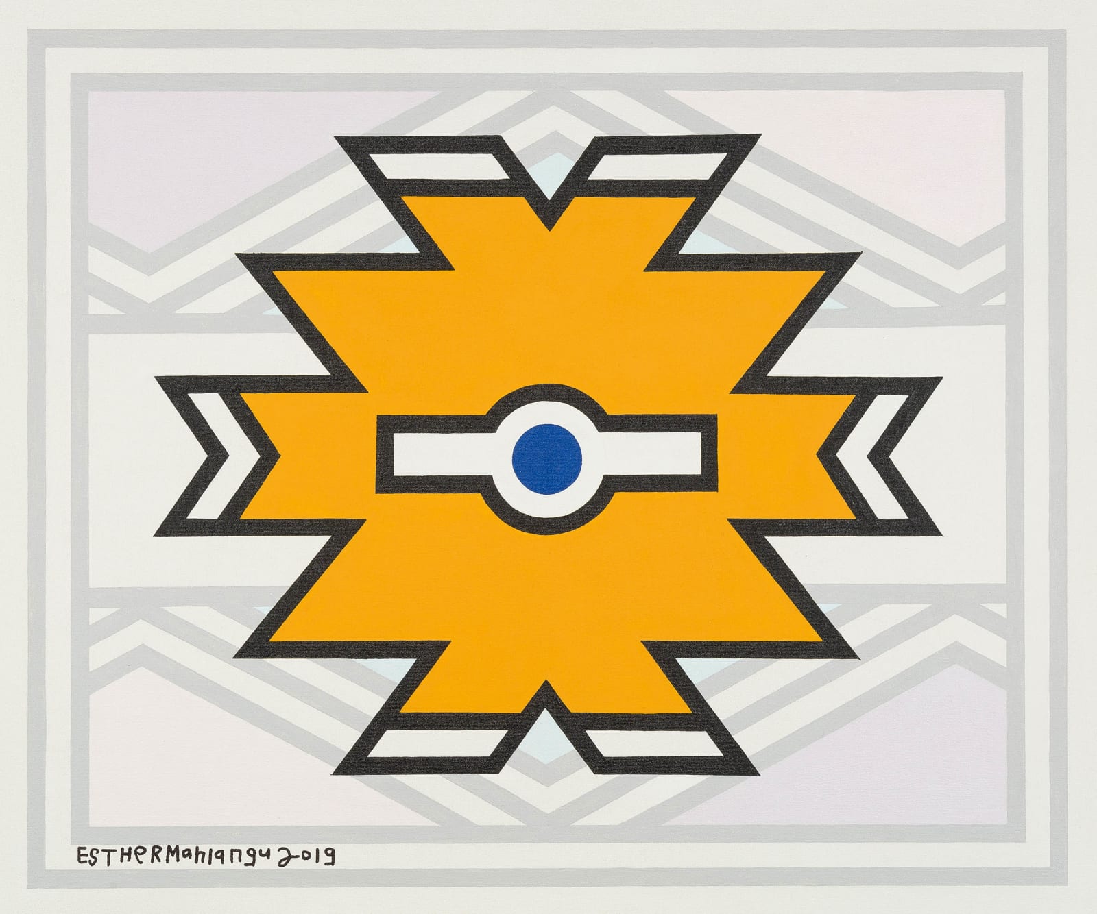 Esther Mahlangu, Ndebele Abstract, 2019