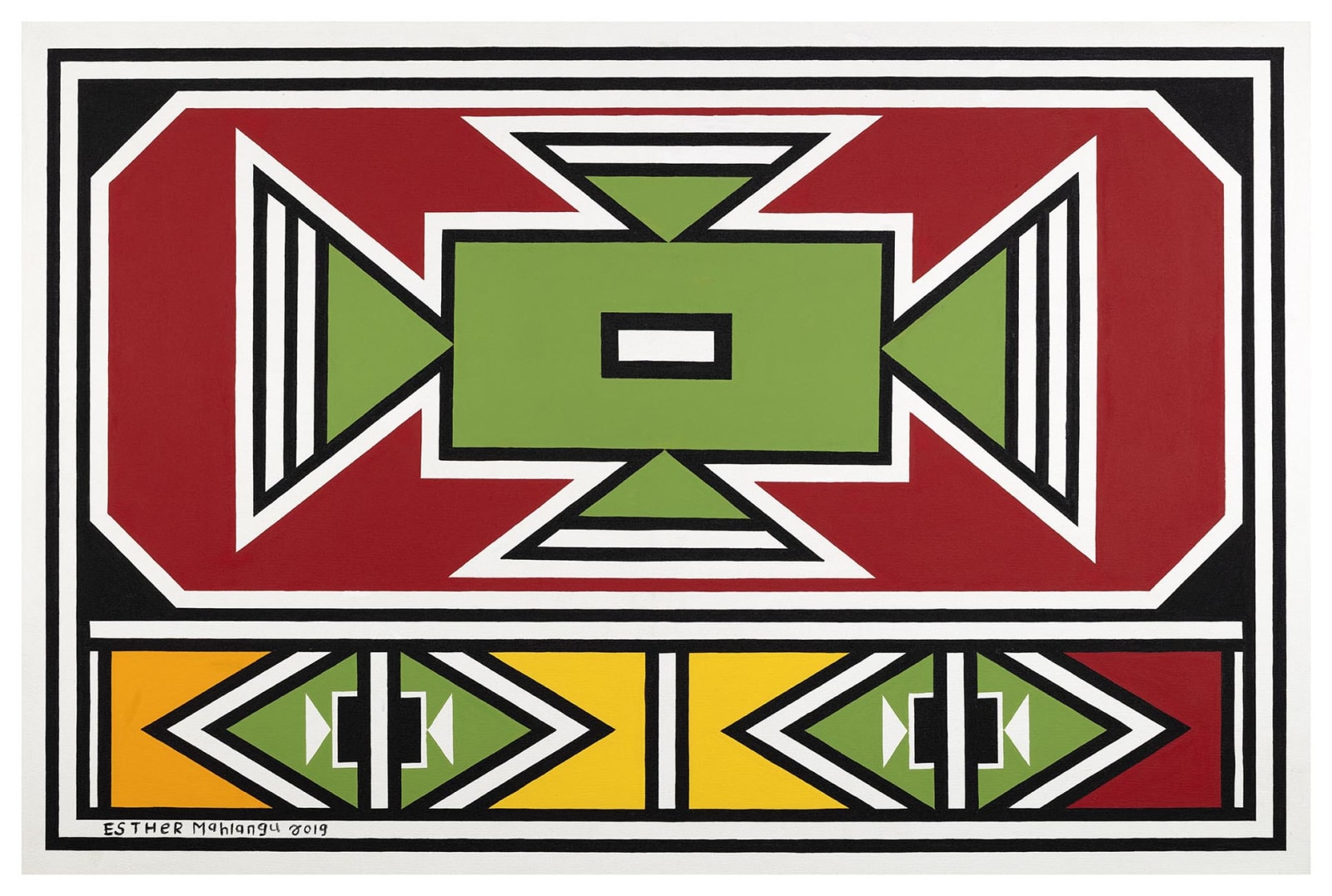 Esther Mahlangu, Ndebele Abstract , 2020