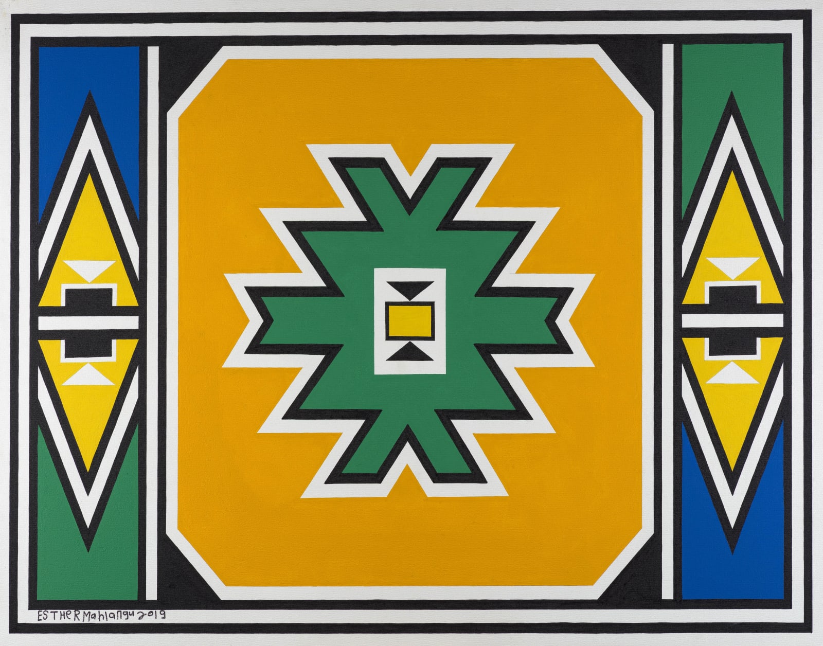 Esther Mahlangu, Ndebele Abstract , 2019