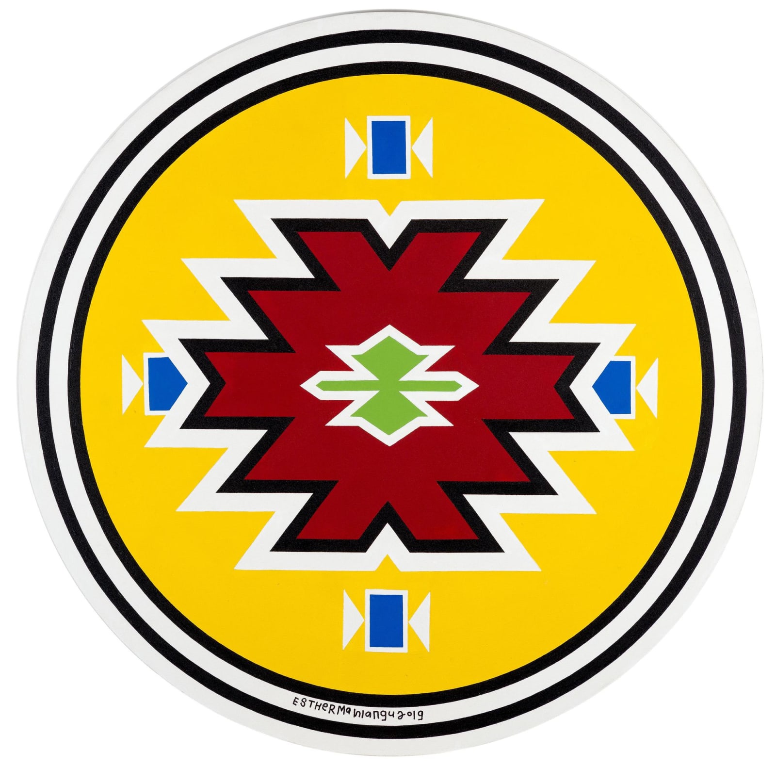 Esther Mahlangu, Ndebele Abstract, 2019