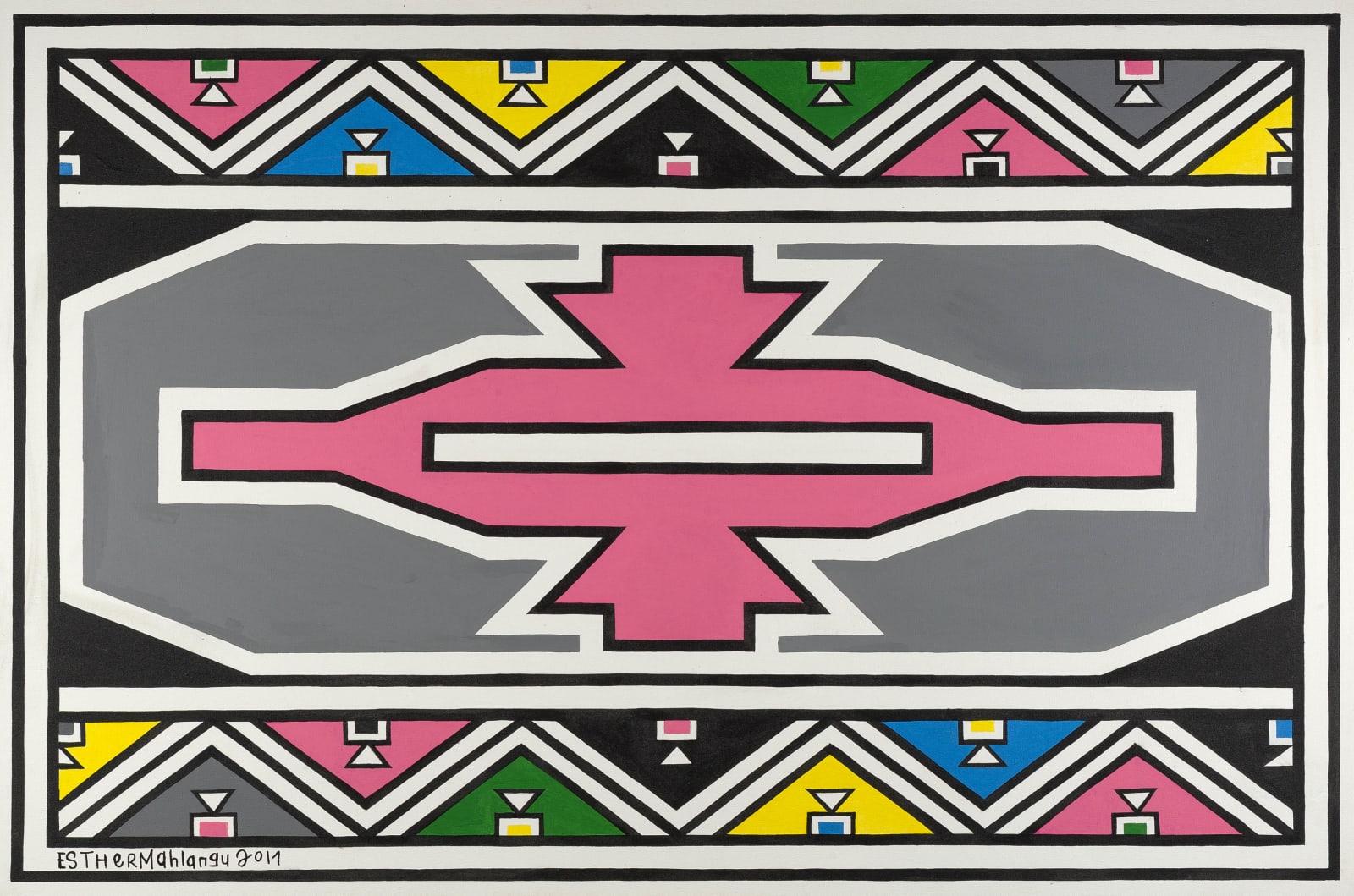 Esther Mahlangu, Ndebele Abstract , 2017