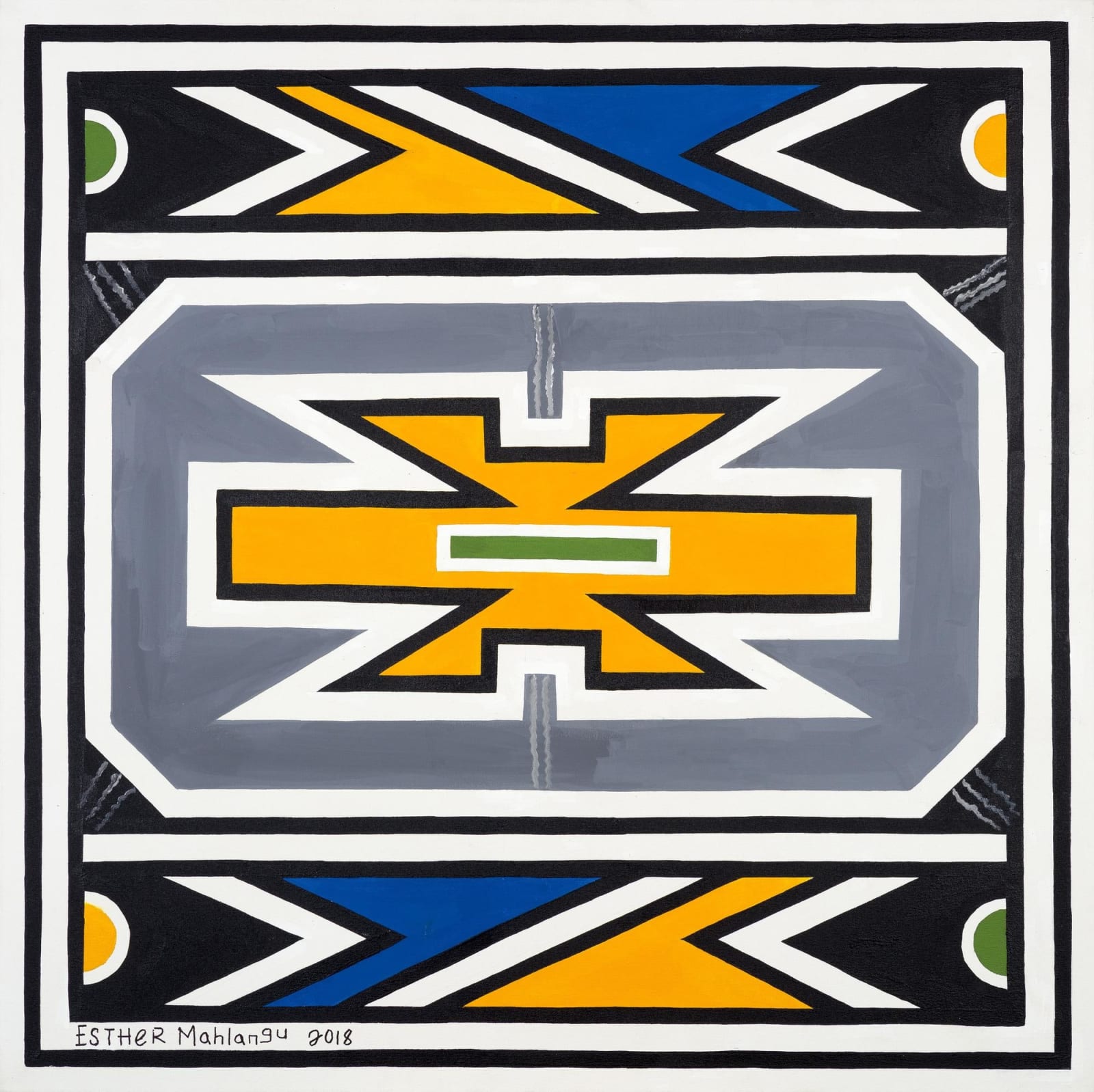 Esther Mahlangu, Untitled , 2018