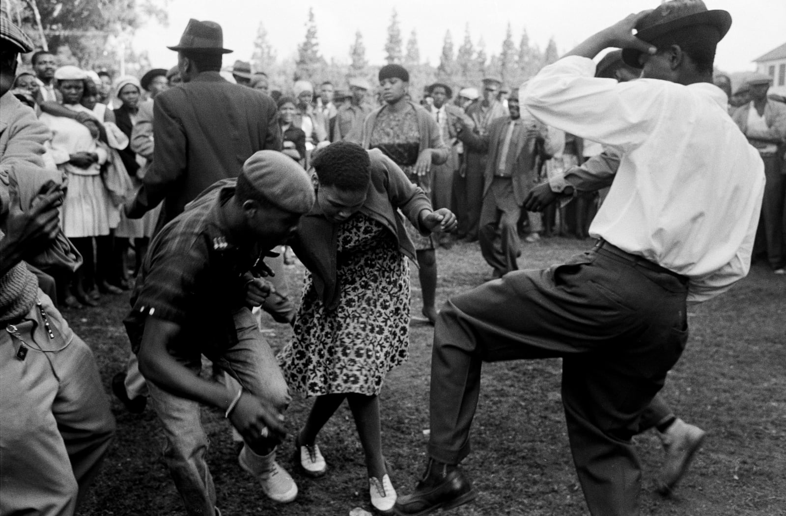 Ernest Cole, Revellers at a music festival , circa 1965