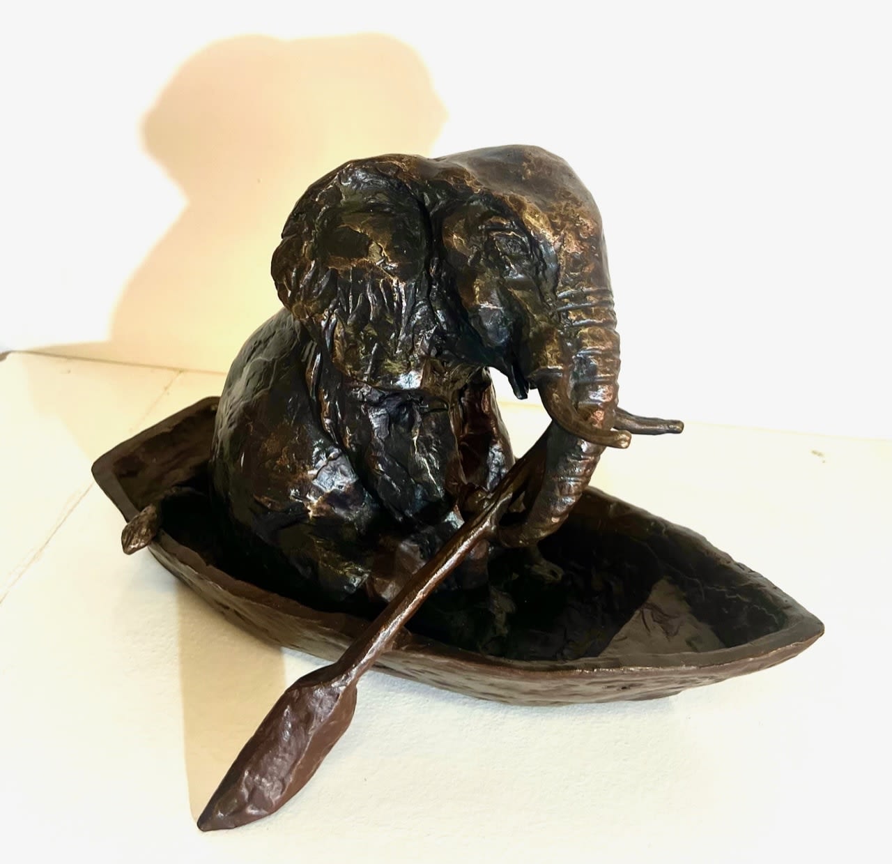 Carol Cauldwell, Elephant rowing boat, 2023