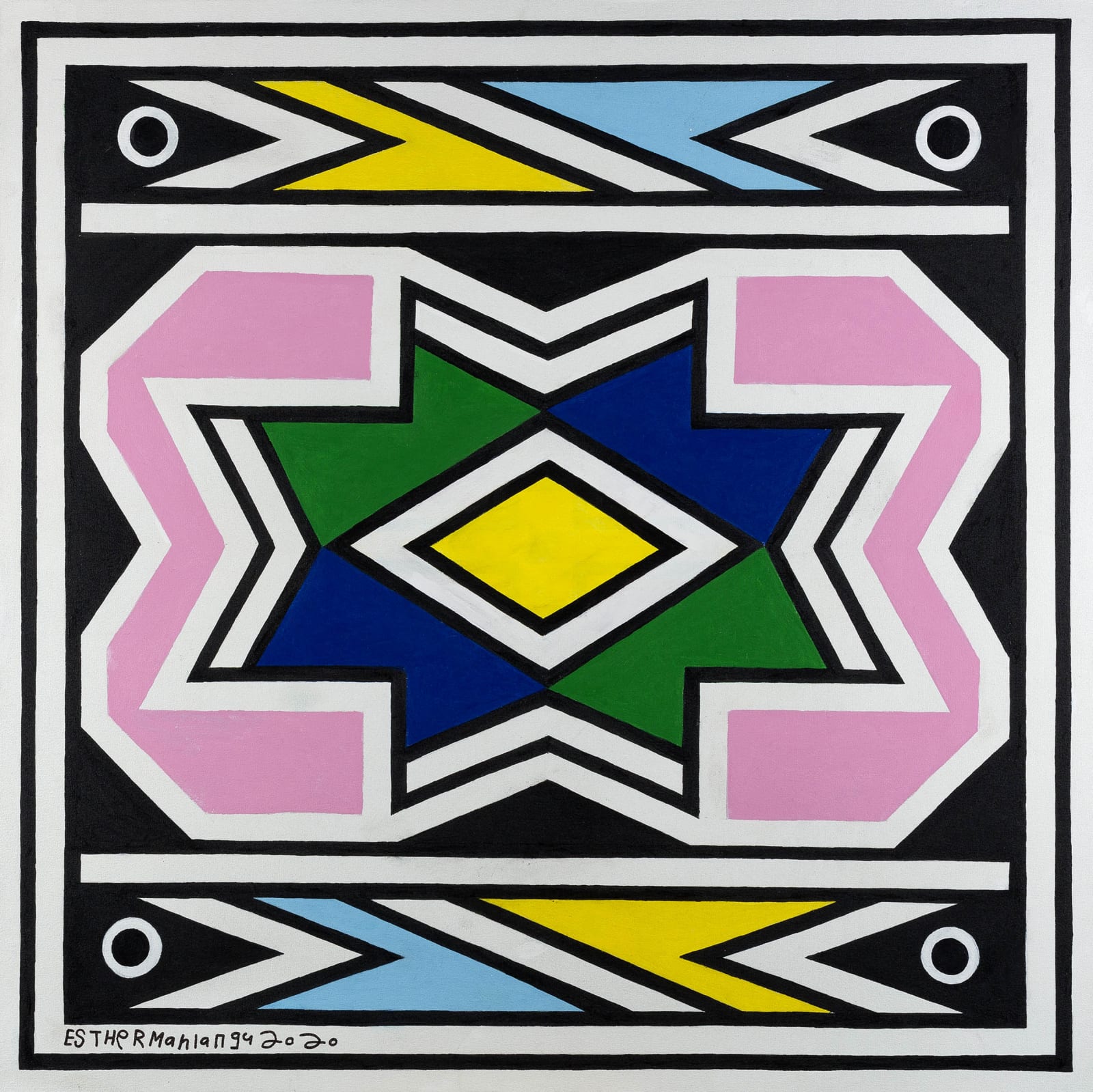 Esther Mahlangu, Ndebele Abstract , 2020
