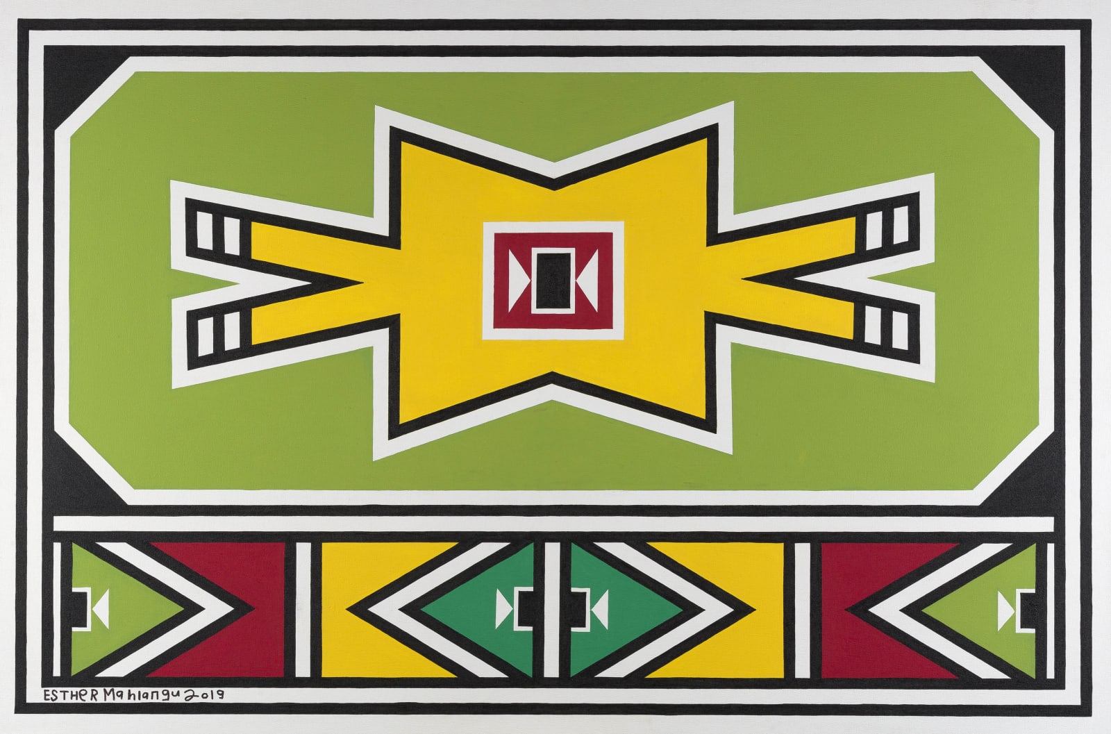 Esther Mahlangu, Ndebele Abstract , 2019