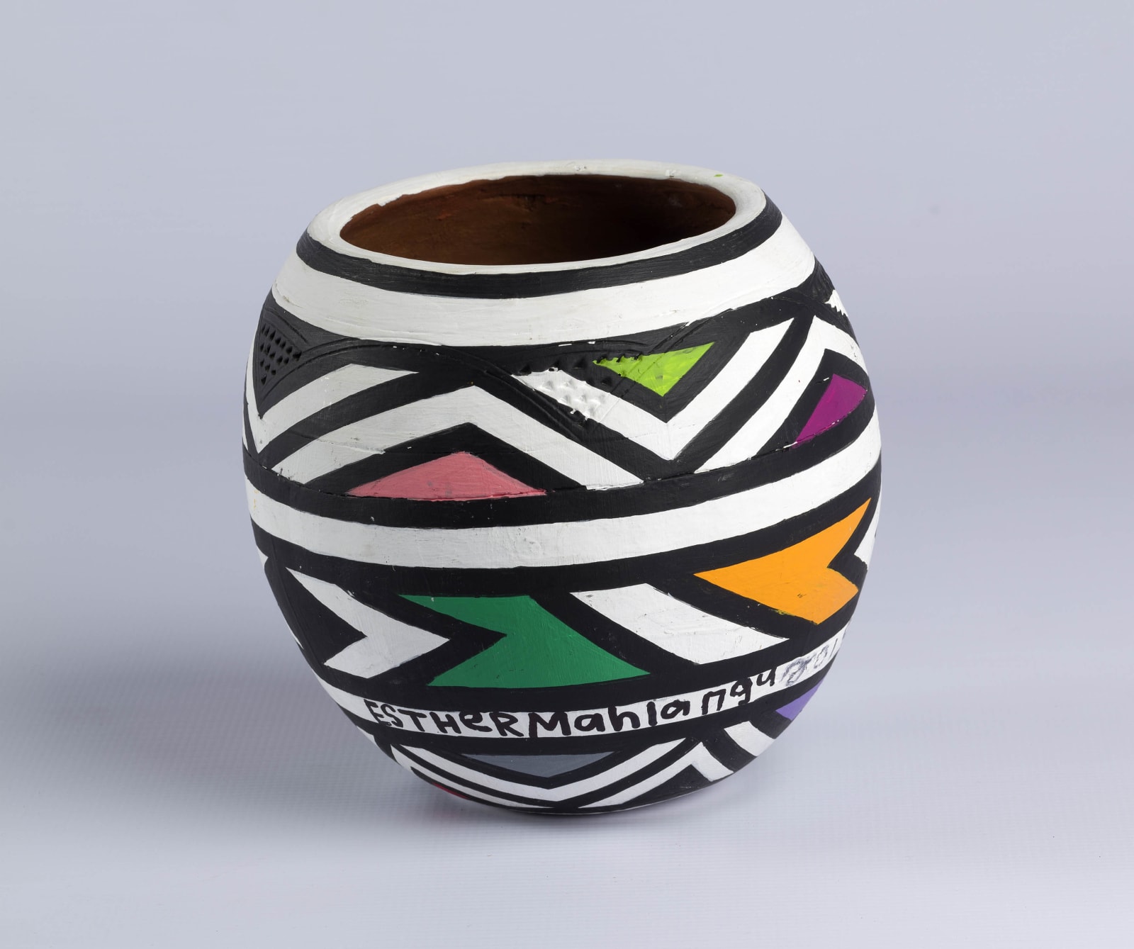 Esther Mahlangu, Clay Pot 3, 2019