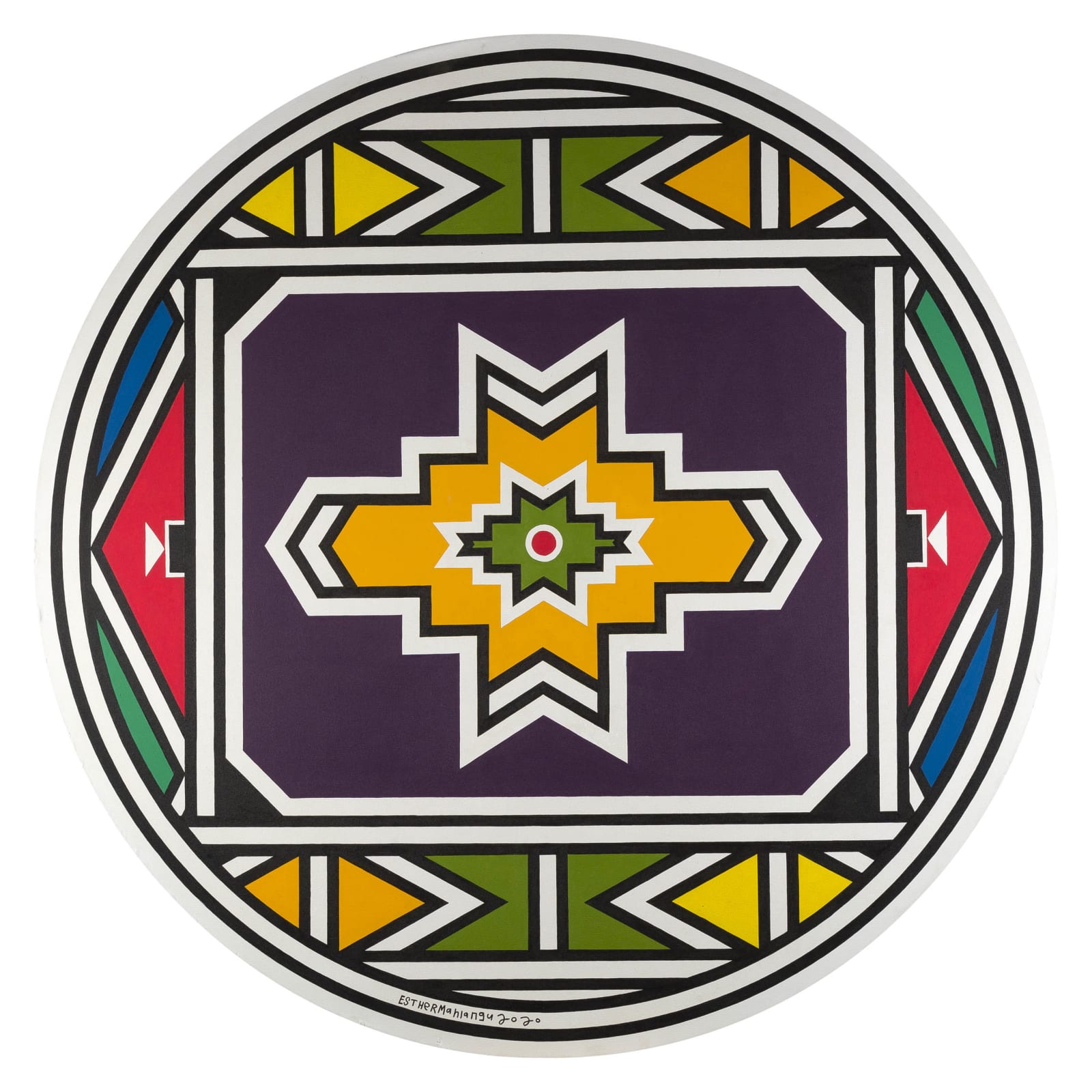 Dr. Esther Mahlangu, Ndebele Abstract , 2020