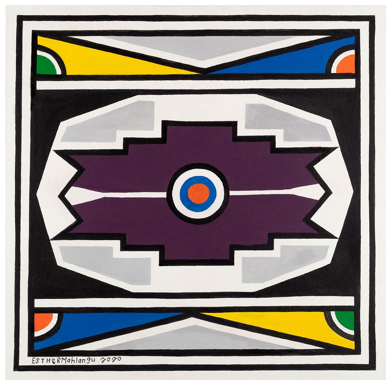 Dr. Esther Mahlangu, Ndebele Abstract , 2020