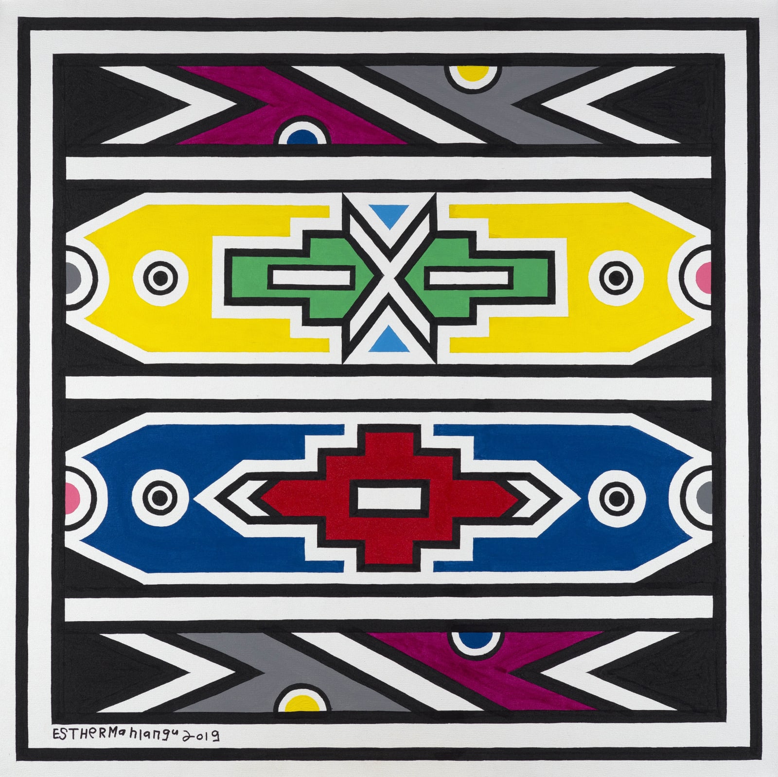 Esther Mahlangu, Ndebele Abstract , 2020