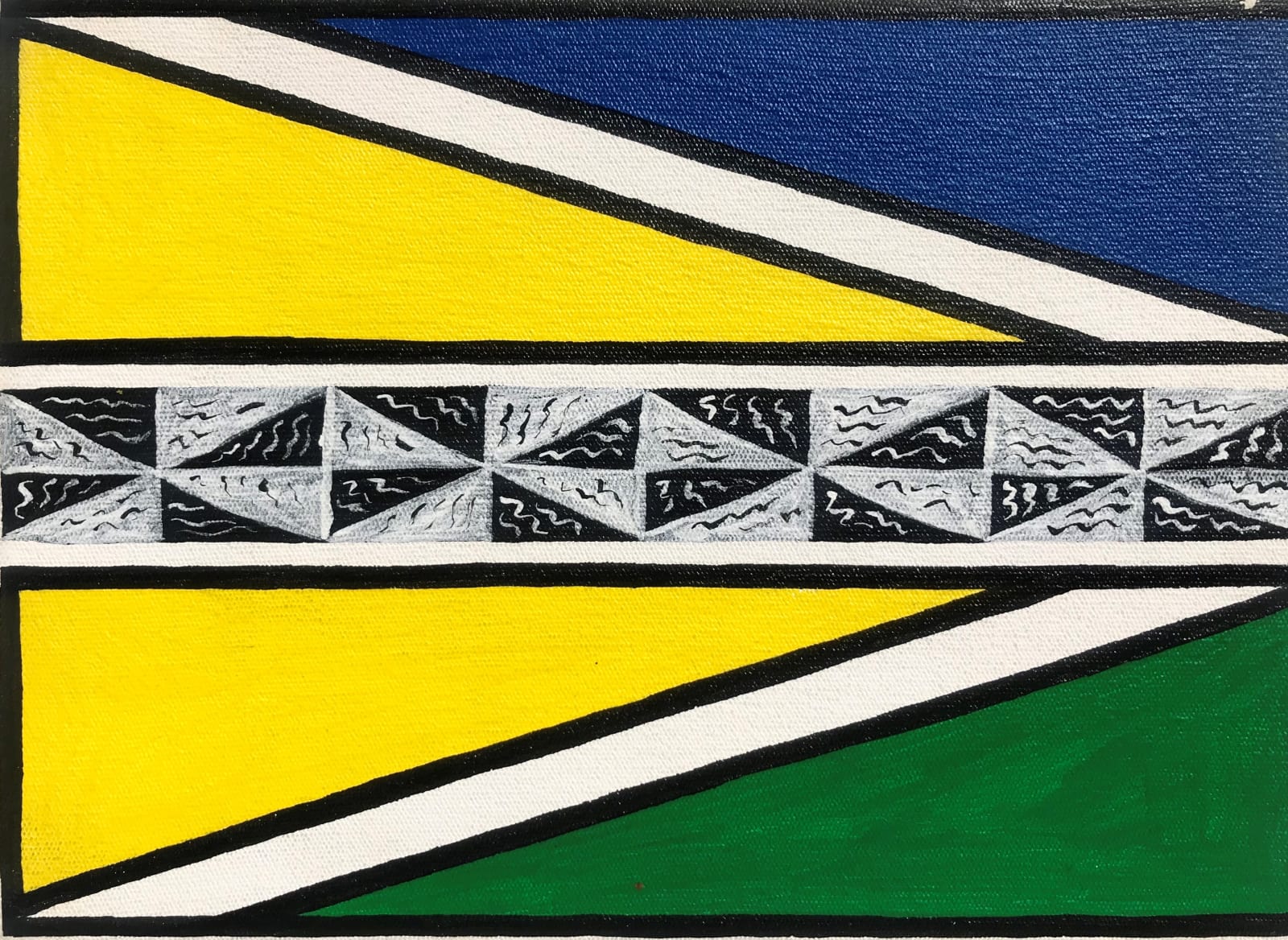 Esther Mahlangu, Ndebele Abstract, 2019