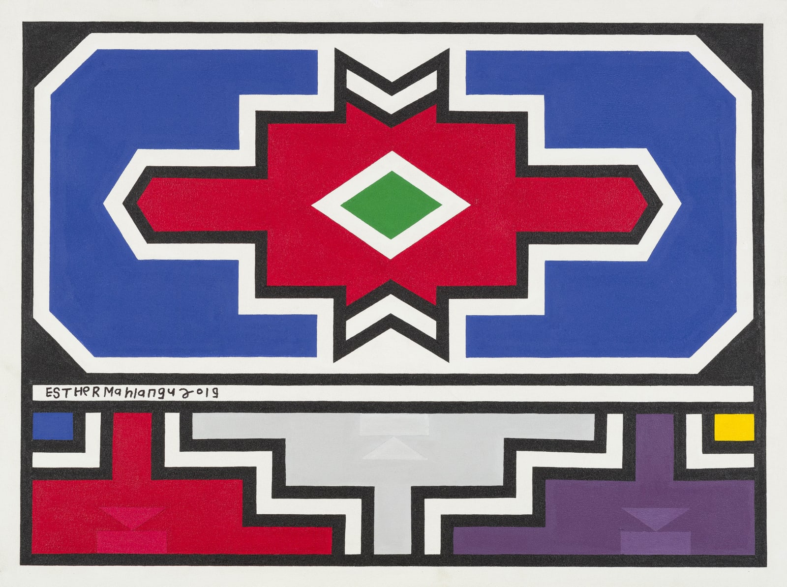 Esther Mahlangu, Ndebele Abstract , 2019