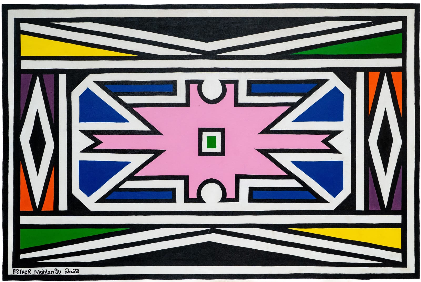 Esther Mahlangu CC, Ndebele Abstract, 2023