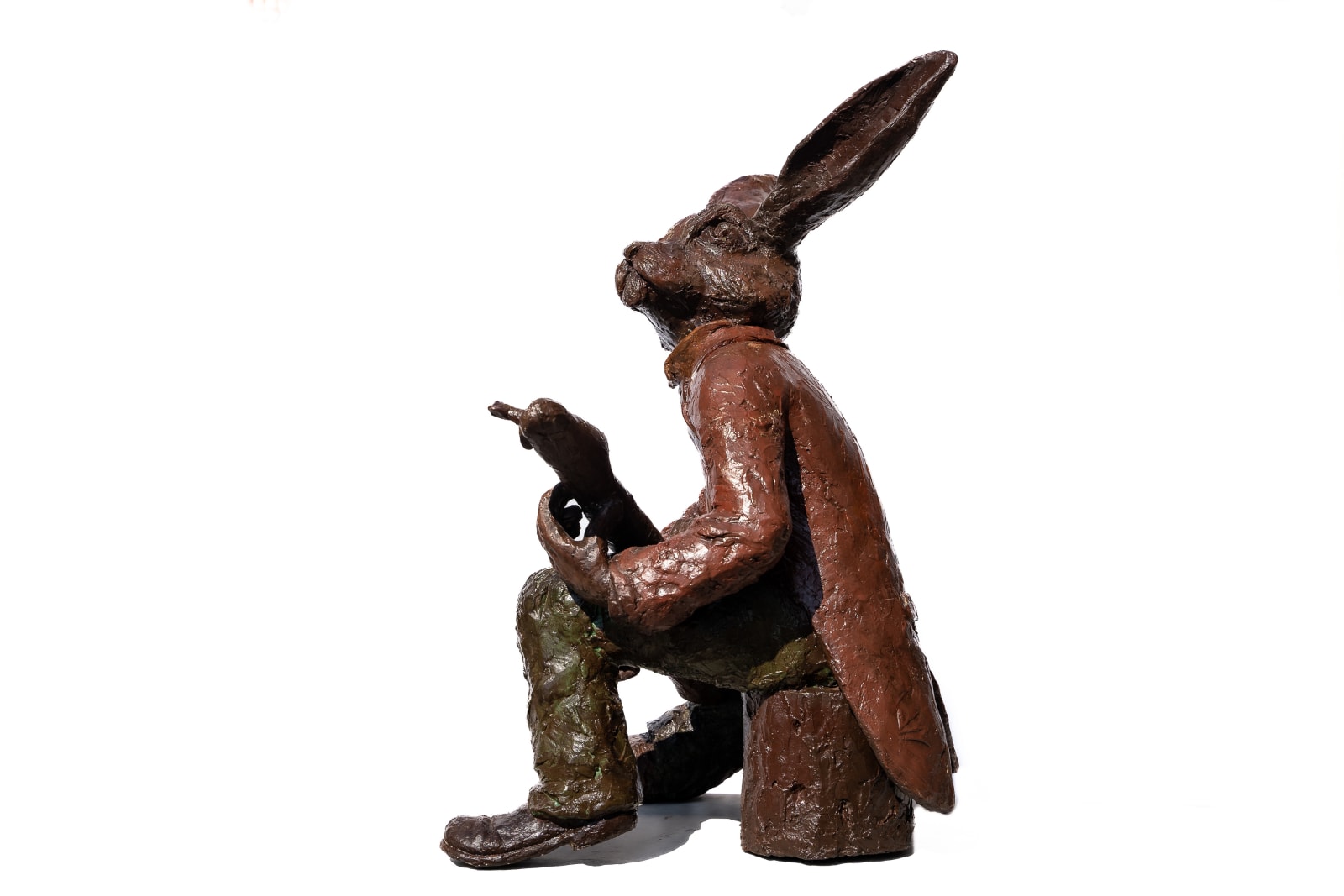 Carol Cauldwell, Rabbit playing bik guitar, 2018