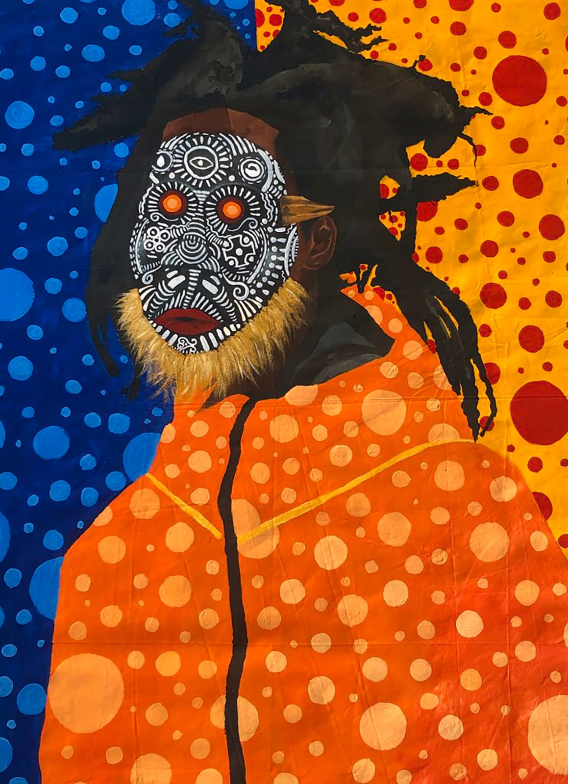 Oscar Korbla Mawuli Awuku, Black Boy In Orange Coat, 2021