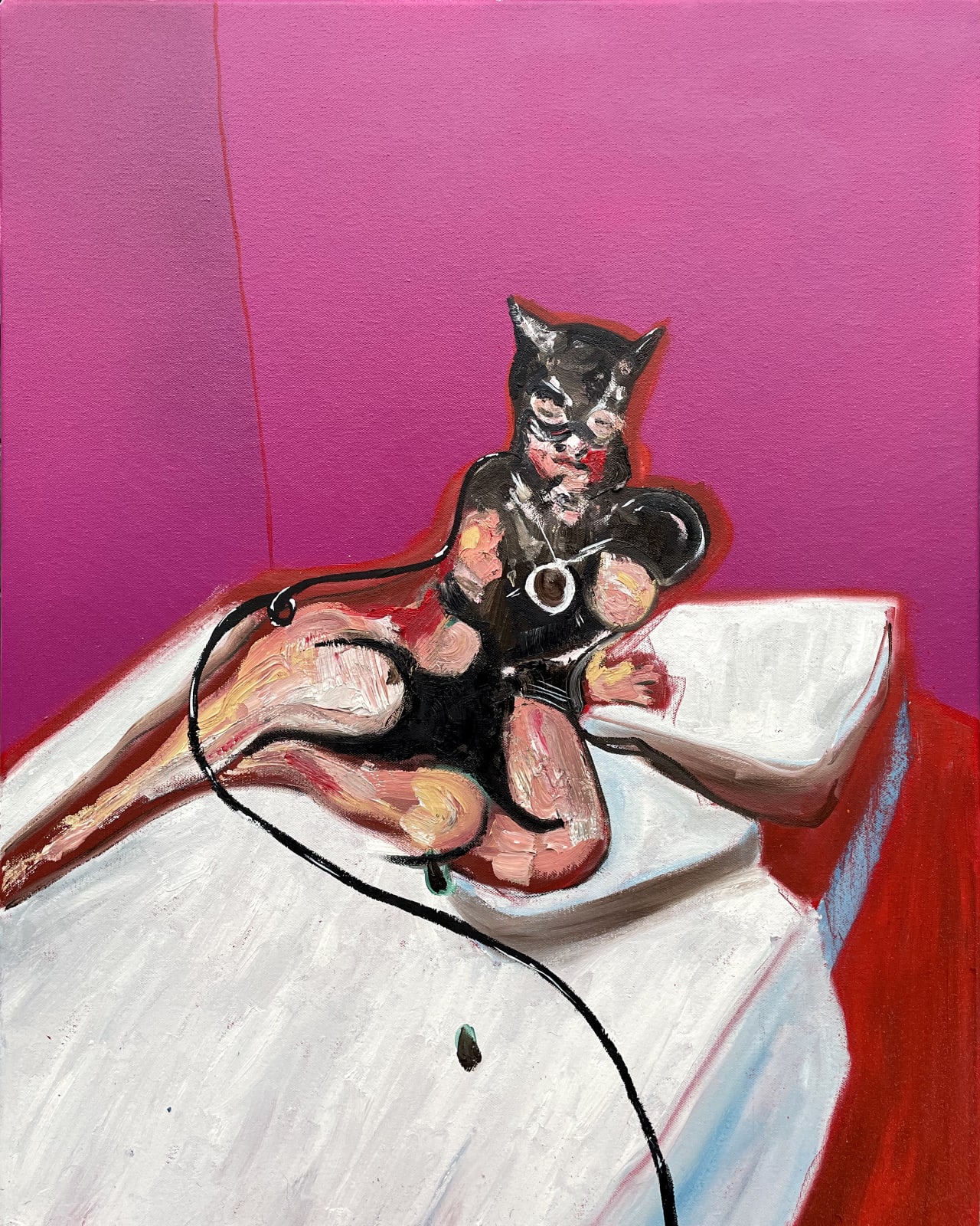 cat with Bacon on her Back by Lee Ellis
