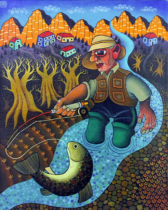 Guido Vedovato, Trout Fishing in the Dolomite, 2016