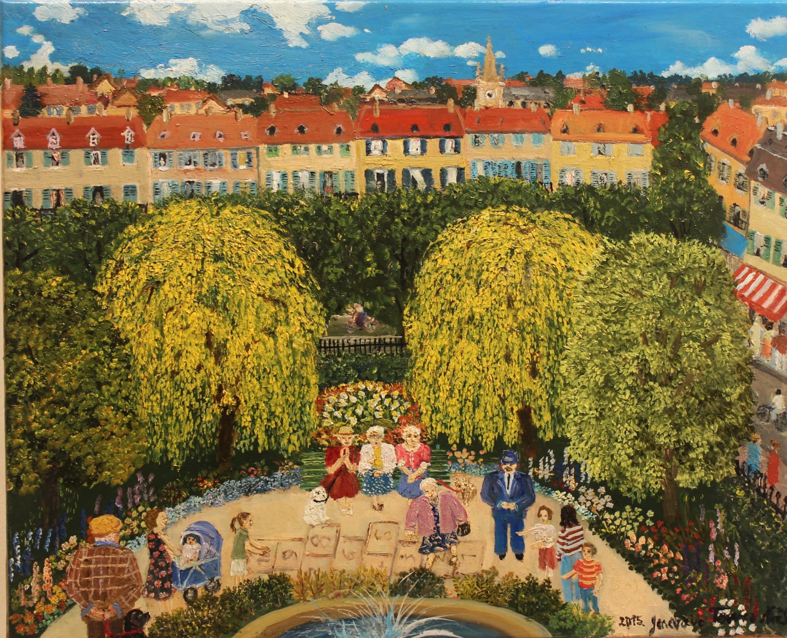 Genevieve Terver-Noel, Old Friends Playing Hopscotch, 2015
