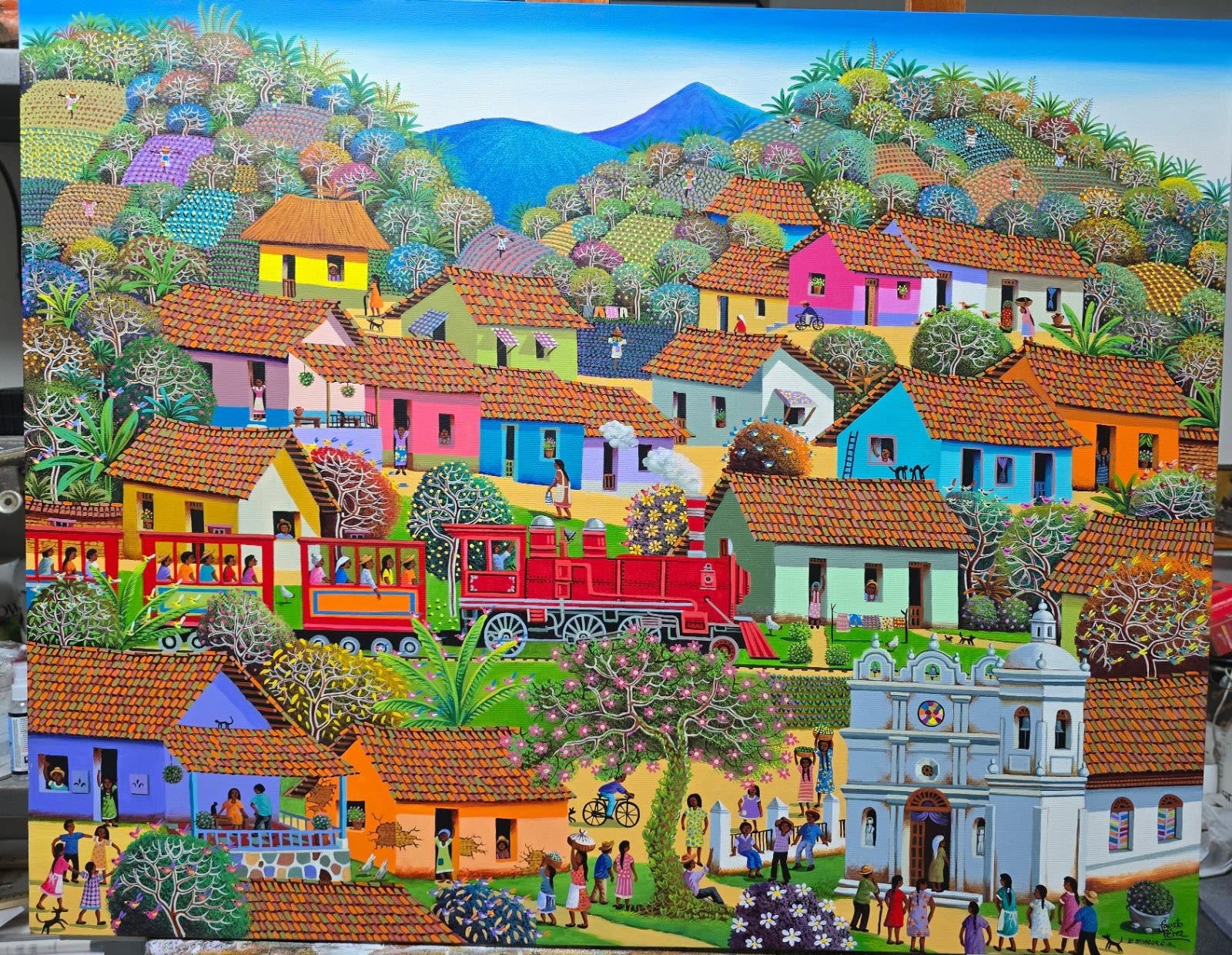 Fausto Perez, The Train Arriving at the Town, 2025