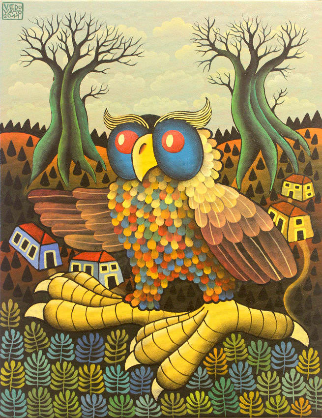 Guido Vedovato, Owl Amidst the Trees, 2011