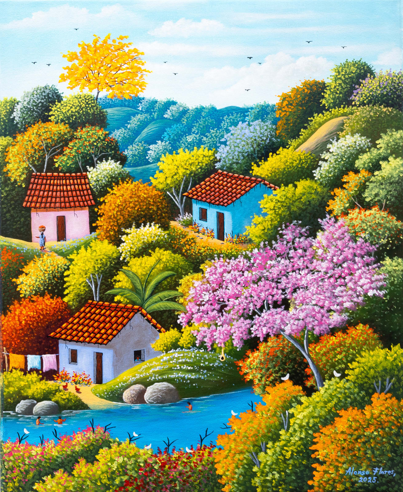 Alonso Flores, Enjoying the River, 2025