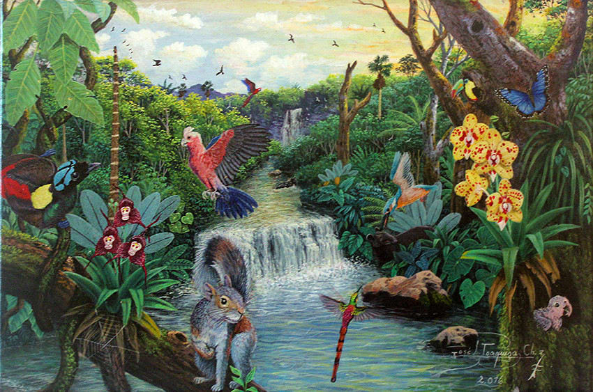 Jose Luis Toaquiza, Paradise Along the Amazon, 2016