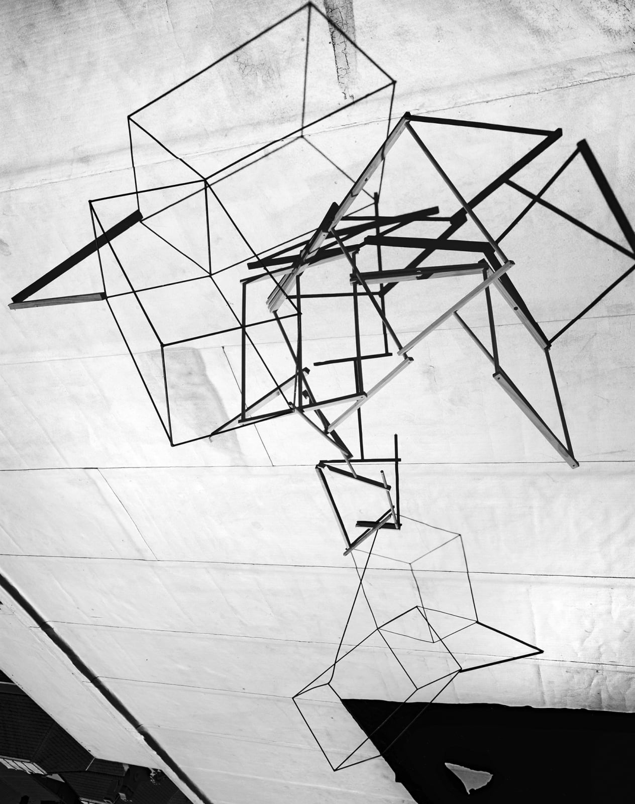 Nico Krijno, Roof Piece Wood and Steel , 2014