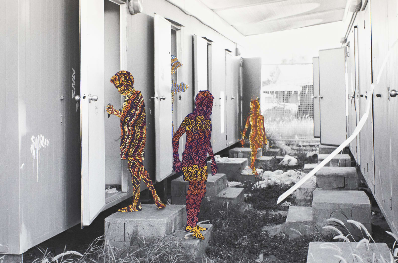 Patrick Waterhouse, She Gone to Town / Restricted with Madeleine Napangardi Dixon, Melinda Napurrurla Wilson and Polly Anne Napangardi Dixon, 2014 - 2018