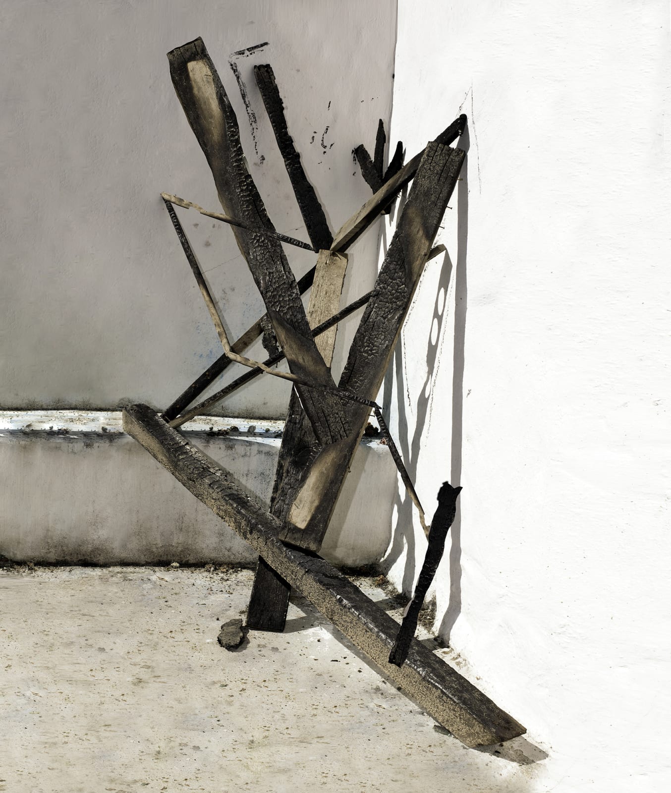 Nico Krijno, Sculpture Study with Burnt Wood 02, 2016