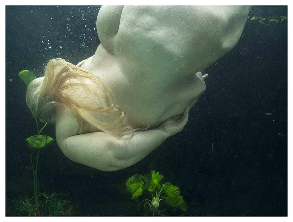 Mariken Wessels, Nude, Water and Green Leaves II, 2018