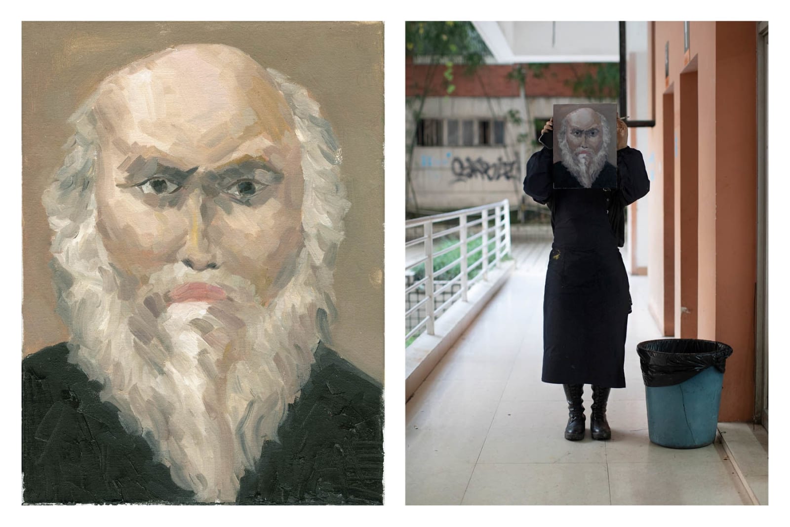 Patrick Waterhouse, The Descent of Man (Leporello), 2022