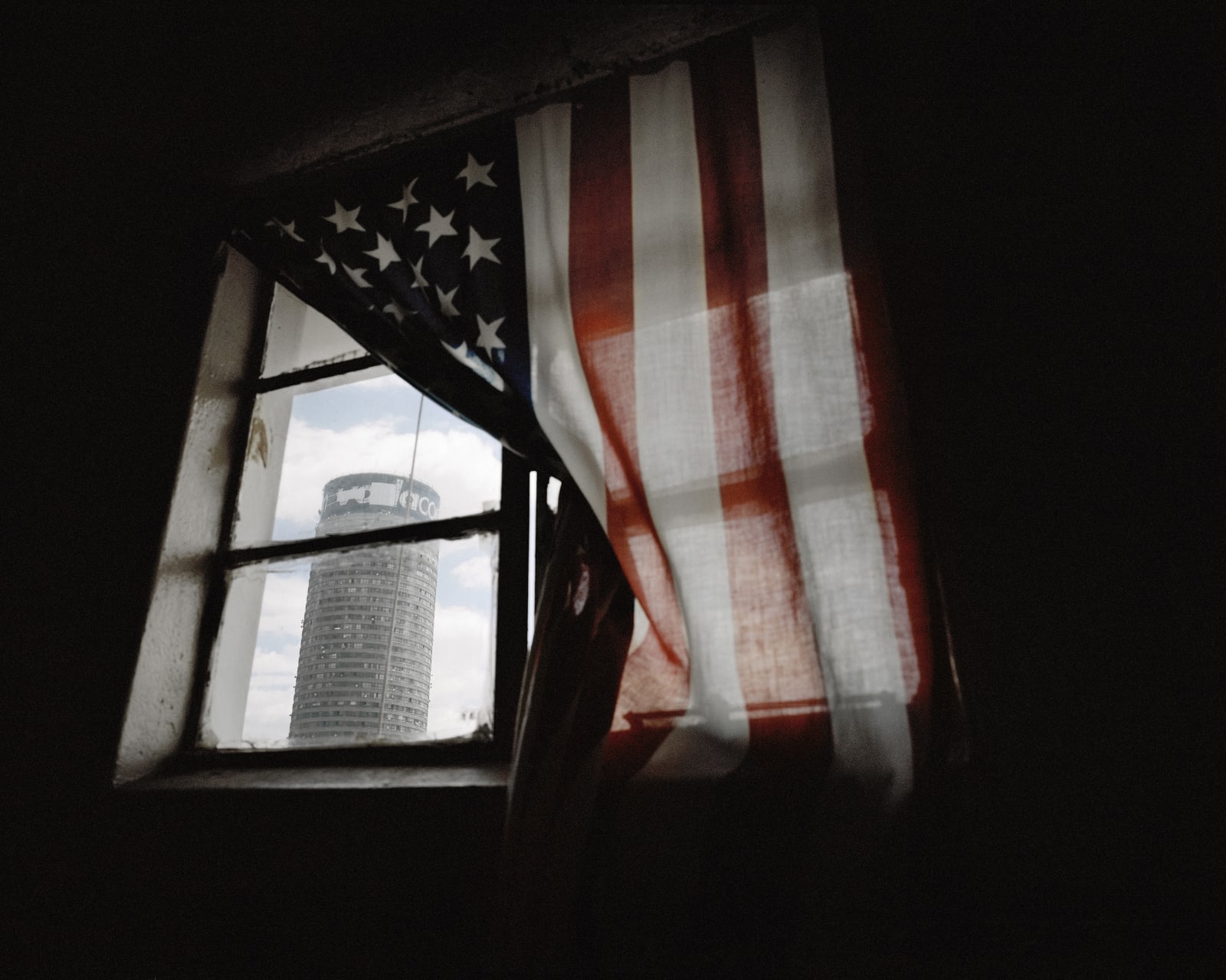 Patrick Waterhouse, Patrick Waterhouse & Mikhael Subotzky: View of Ponte City from Yeoville Apartment, Ponte City, 2013