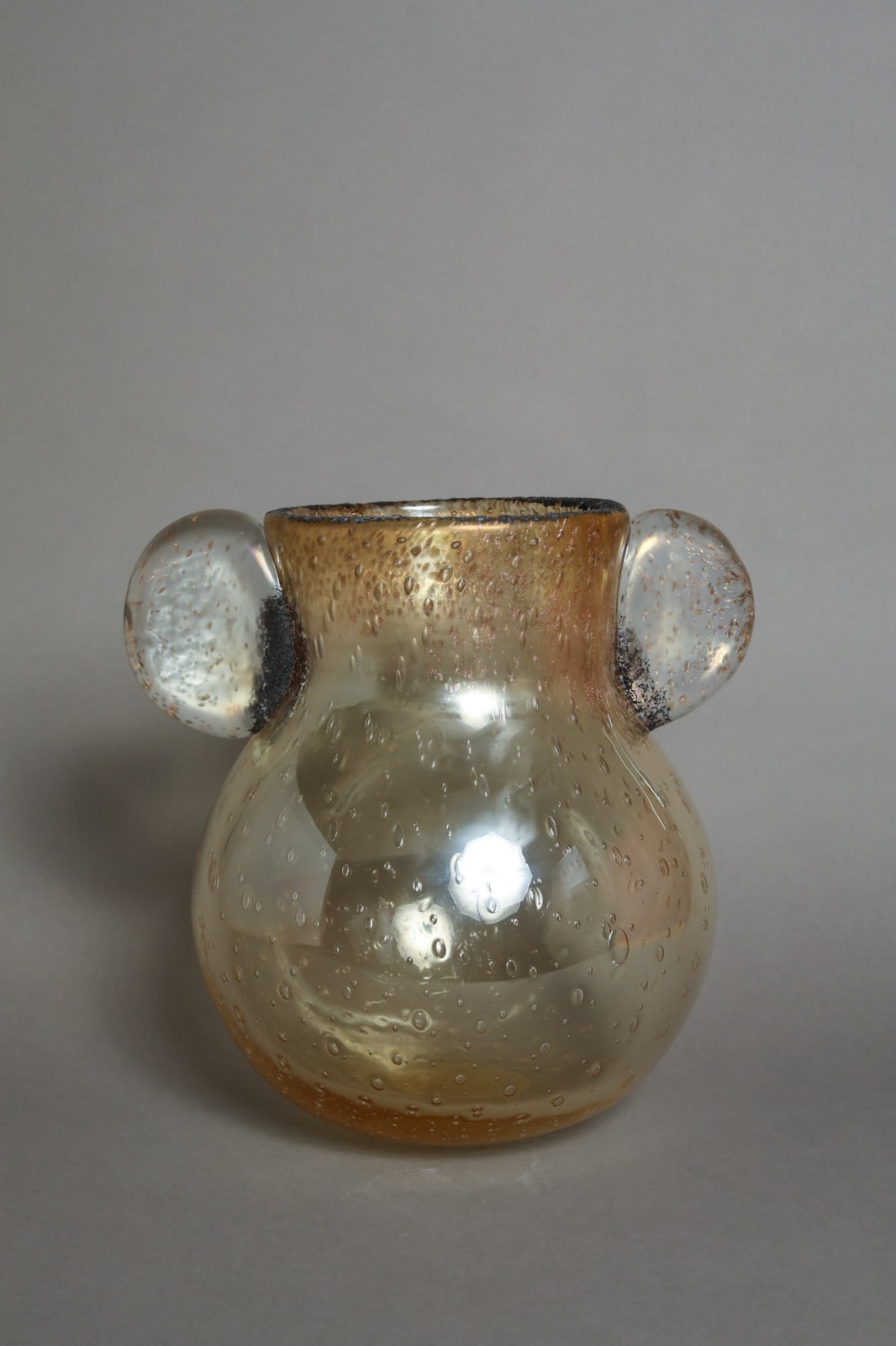 Hugh Findletar, Primitive Ears Vase bubbles and burned copper smoked, 2024