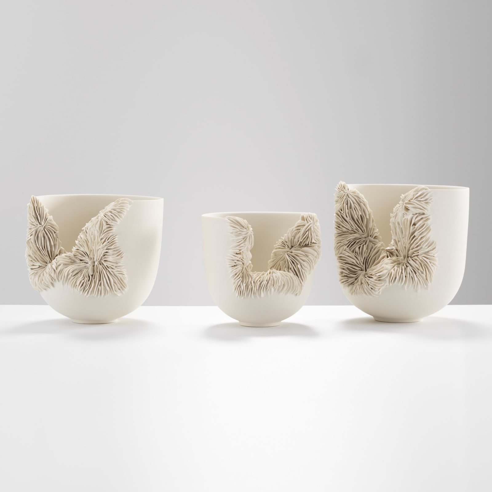 Olivia Walker, Commission example tall white Collapsed Bowl