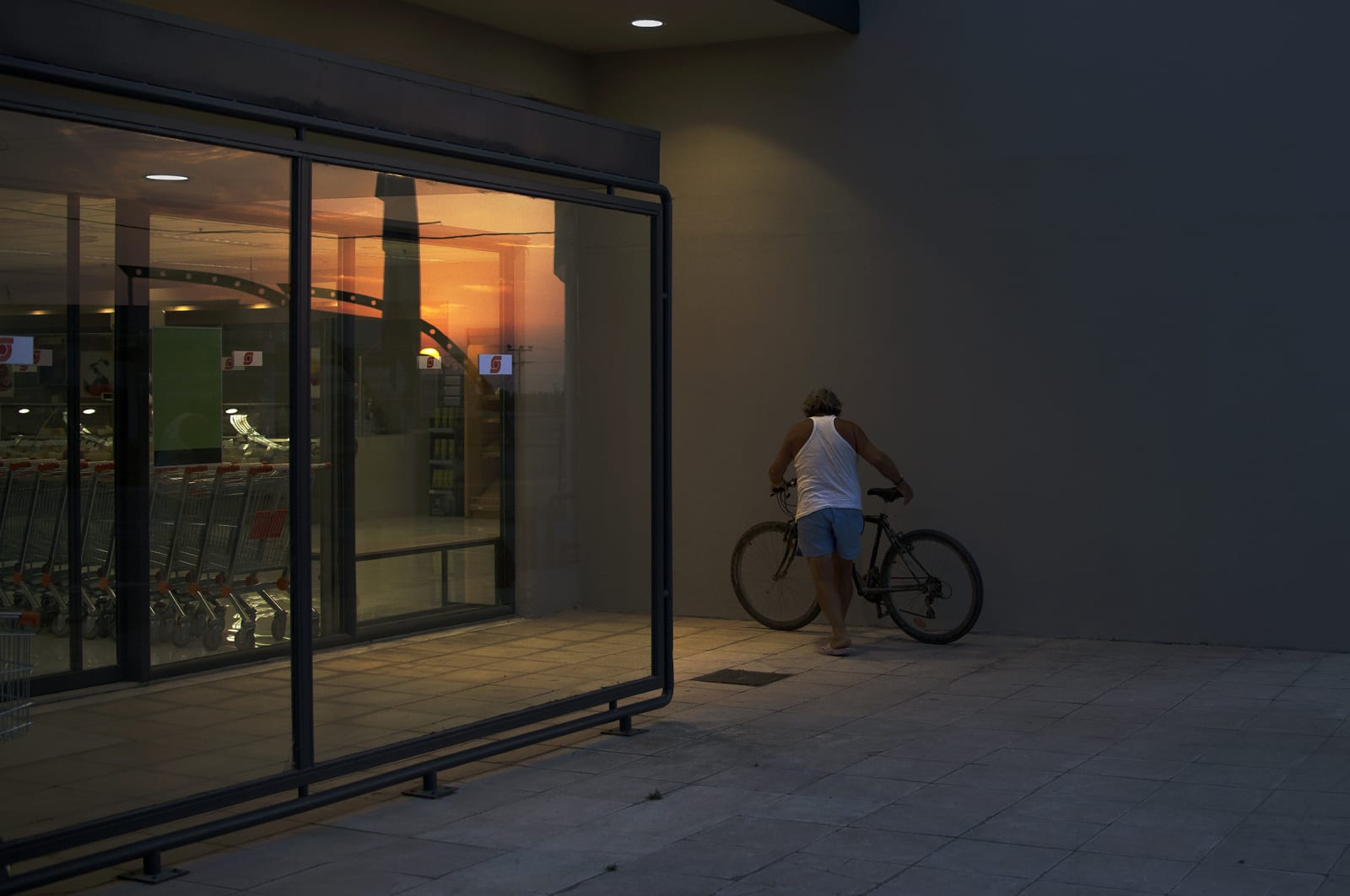 Natalia Poniatowska, The Moment of Parking a Bike on The Supermarket’s Wall, 2017