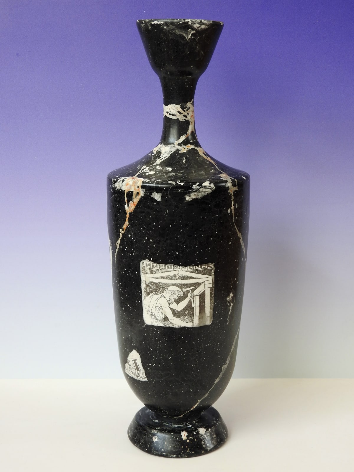 Lucian Moriyama, Lekythos with fragments (Falling), 2023