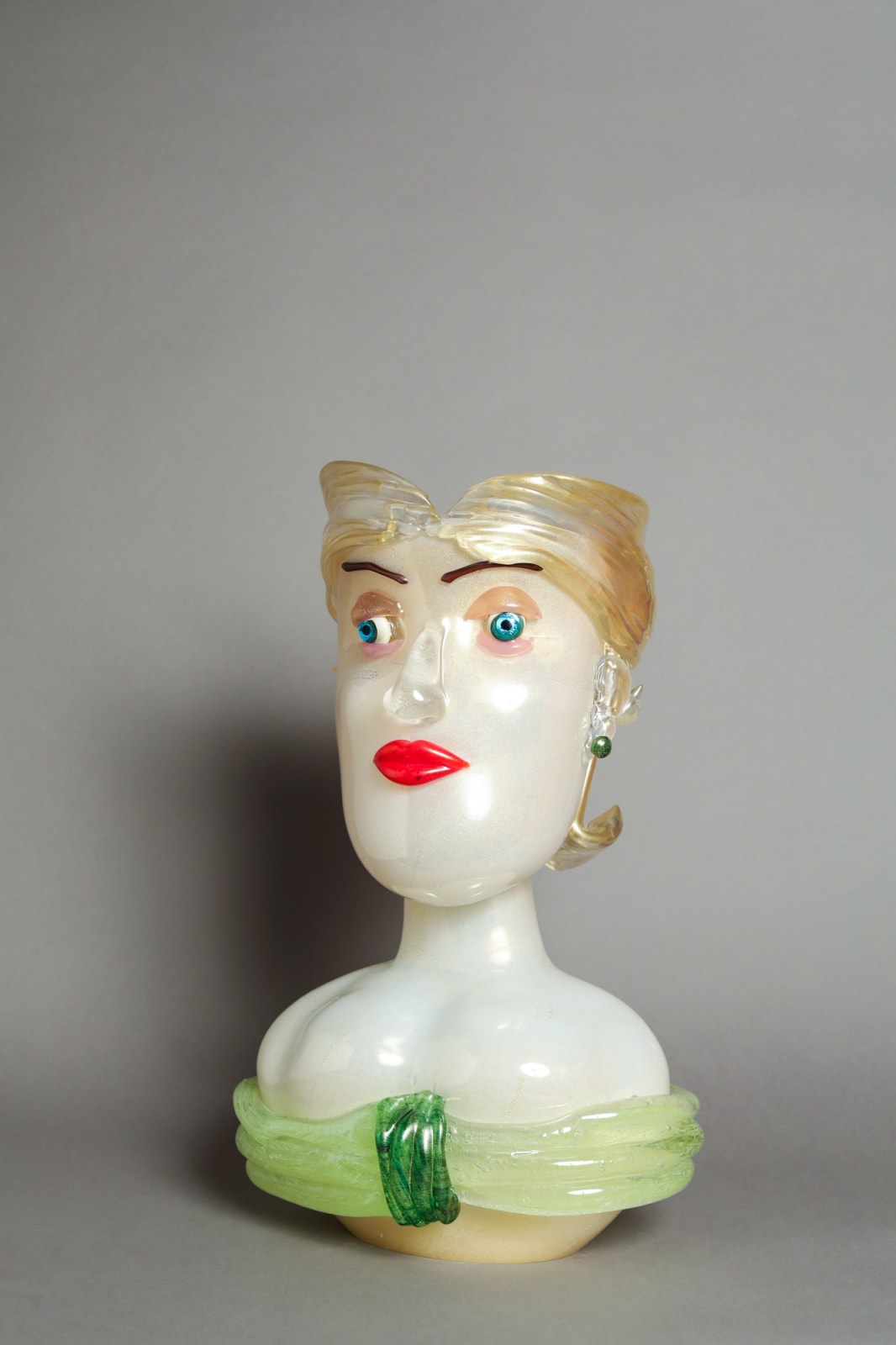 Hugh Findletar, Deisy white with gold and green dress, 2024