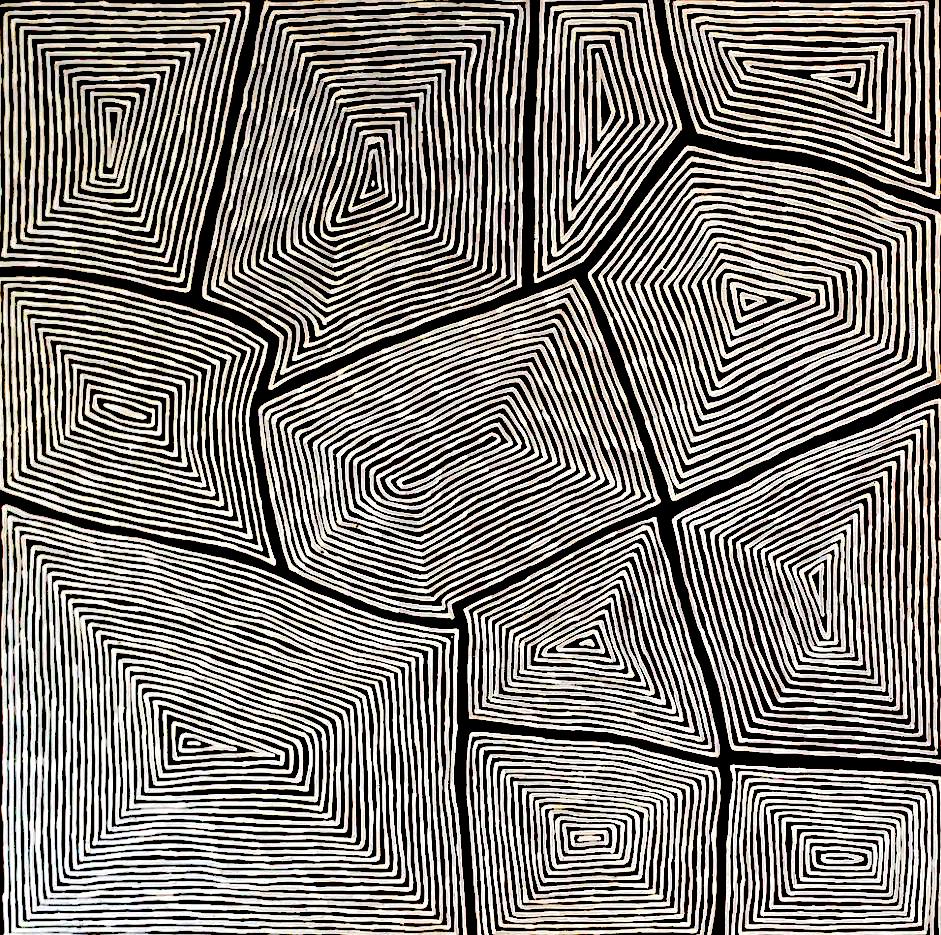 George Hairbrush Tjungurrayi, Tingari Dreaming at Marmultjulkulnga, 2005