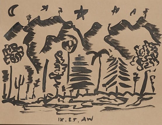 Antoine Wagner, Tree and Mountains, 2025