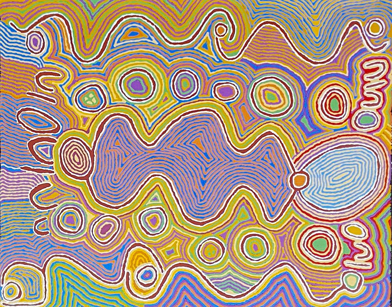 Judy Watson Napangardi, Dreaming at Mina Mina, 2001