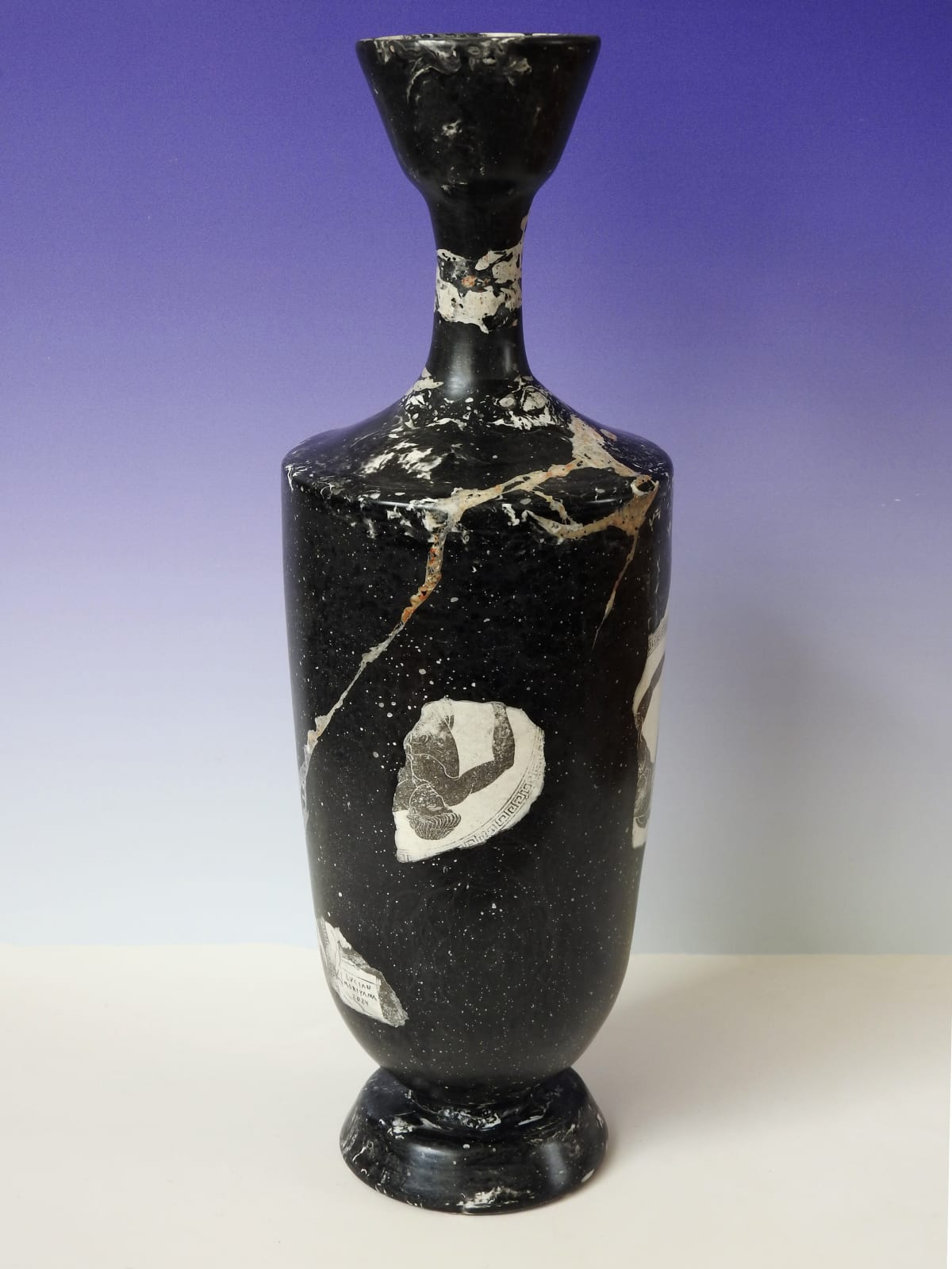 Lucian Moriyama, Lekythos with fragments (Falling), 2023