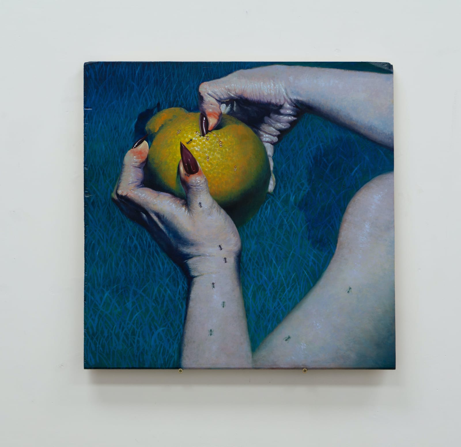 Heeyoung Noh, Red nails and a hallabong, 2024