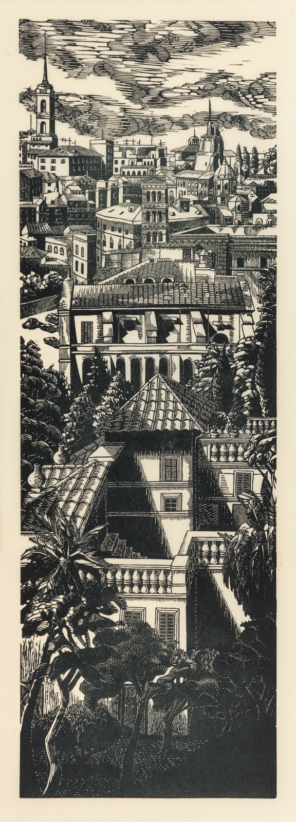 Anne Desmet RA, Roma dal Aventino, print