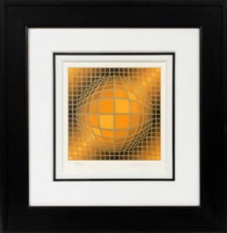 Victor Vasarely, Biga II (Yellow/Gold), 1991