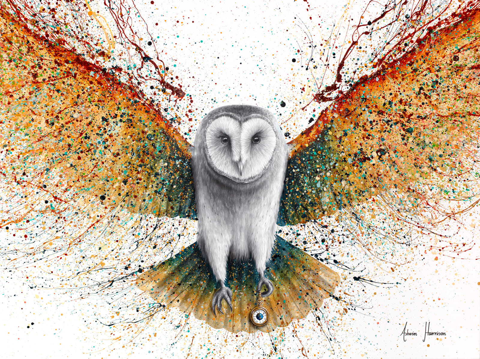 Ashvin Harrison, The Night Watch Owl (Original Hand Painting), 2025