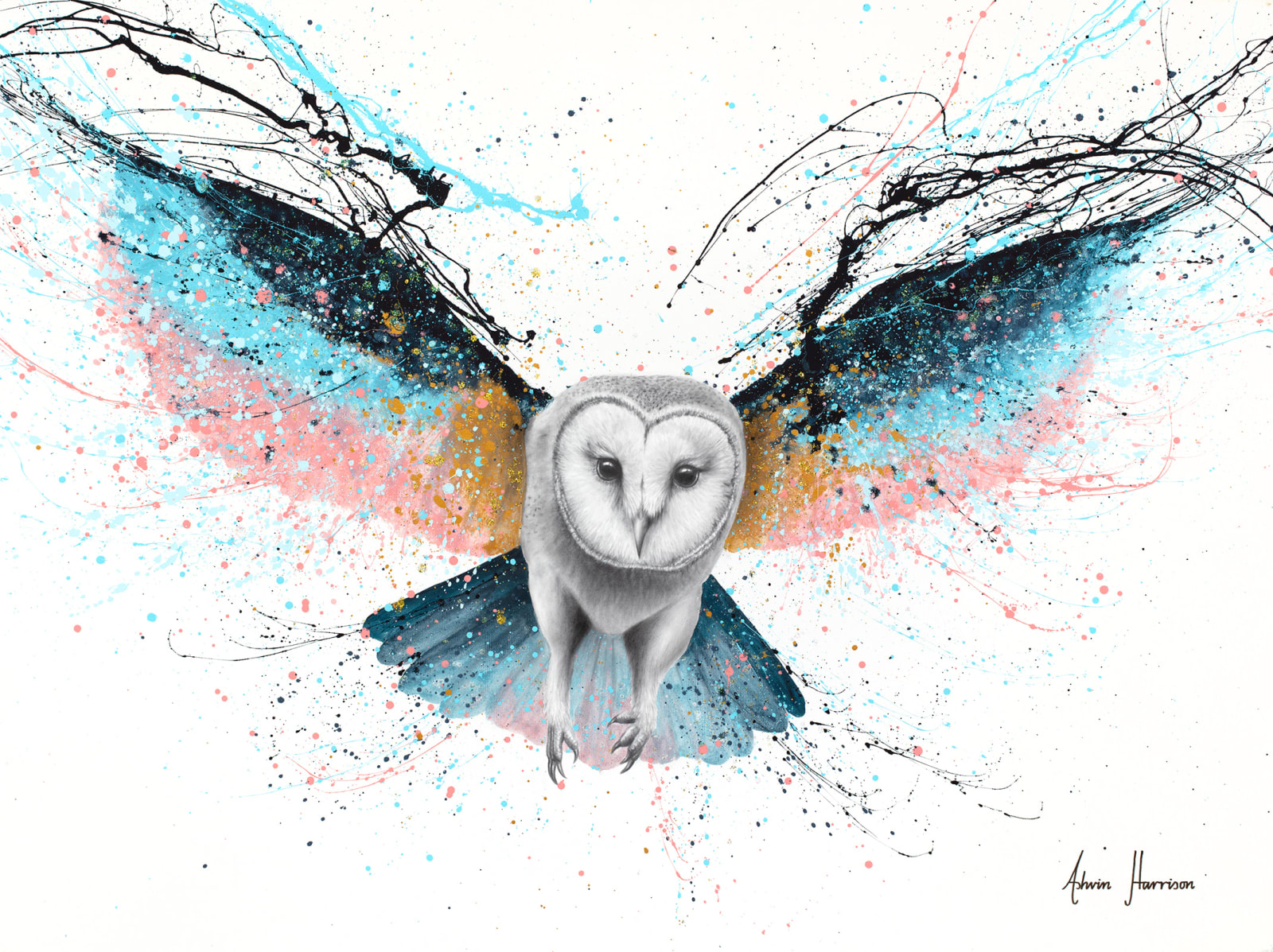 Ashvin Harrison, Star Melody Owl (Hand Embellished Giclée), 2024