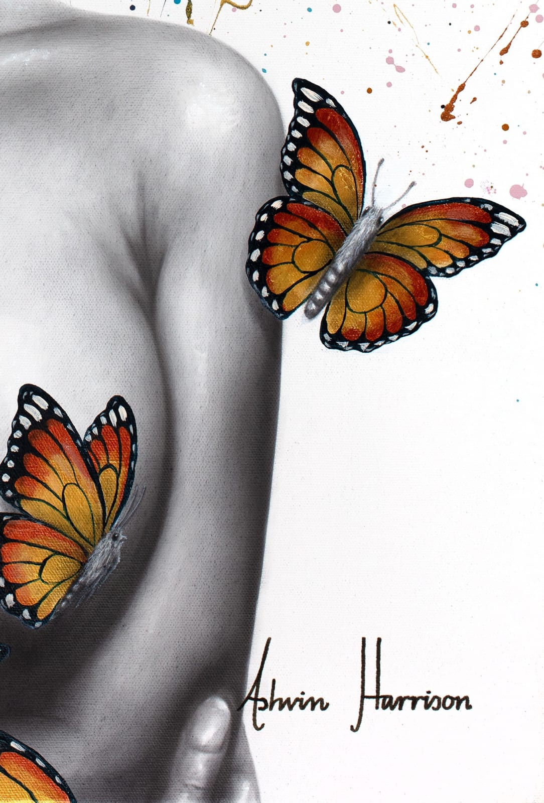 Ashvin Harrison, Monarch Rising (Original Hand Painting), 2025